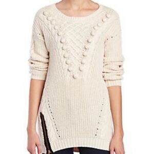 Anthropologie Ella Moss Cable Knit Sweater Size Small